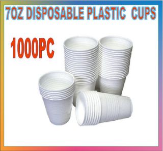 1000 x 7OZ PLASTIC DISPOSABLE ECONOMY TUMBLER CUPS TEA WATER PARTY 