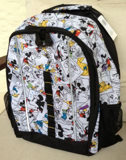 Disney Mickey Mouse Comic Pattern Backpack NEW