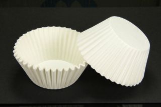 500x, 2.25 Paper Cupcake Muffin Liners, Baking Cups, White, Jumbo 