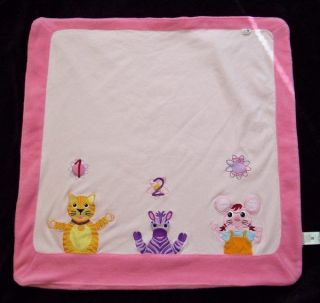 Baby Einstein Pink Kitty Zebra Mouse 1 2 3 Fleece Cotton Blanket 