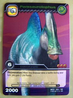 New Dinosaur King Trading Card Parasaurolophus Silver Shiny Card DKCG 