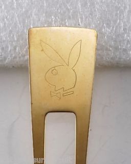 VTG 70s Gold Playboy Bunny Golf Divot Tool Marker