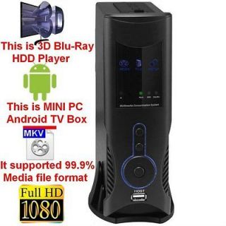 3D Blu Ray 3.5 HDD MKV Media Player MINI PC Android 4.0 TV Box DDR3 