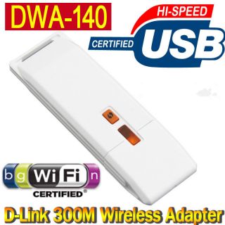 NEW D Link DWA 140 RangeBoosterN 300M WIFI USB Adapter Dongles For 