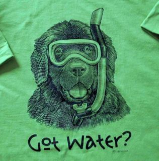   Got H2o? Newfoundland Dog in Scuba Gear TEE Supports Newf Dog Rescue