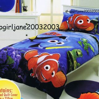 Disney Finding Nemo Marlin Crush & Nemo Double/Full Bed Quilt Doona 