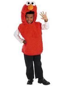 Sesame Street Elmo Plush Vest Halloween Costume 3T 4T
