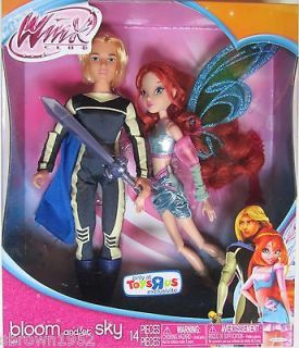 WINX CLUB BLOOM & SKY DOLLS EXCLUSIVE 2 PACK   14 PIECES   GREAT GIFT