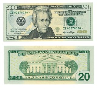 20* STAR NOTE 2006 REPLACEMENT TWENTY DOLLAR BILL LOW SERIAL NUMBER