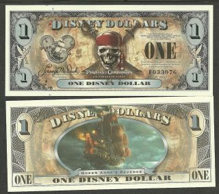 New Disney $1 Dollar 2011 F Series, Pirates of the Caribbean, ON 