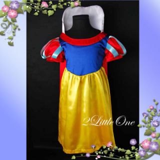 Snow White Princess Cartoon Character Girl Fancy Dresses Up Costume Sz 