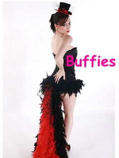 Halloween Vampire Vamp Bride Gothic Doll Burlesque Feather Skirt All 