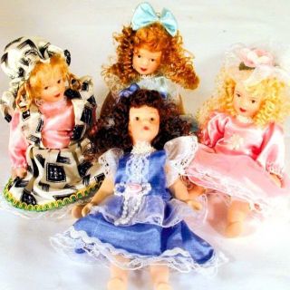 12 PORCELAIN DOLLS 6 INCH BENDABLE toy doll girls toys ceramic novelty 