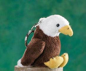 Bald Eagle Plush Stuffed Animal Keychain