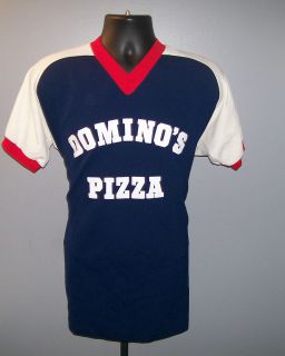 Vintage 1980s Domino’s Pizza Jersey~Lrg Fits Like Smaller Tight Lrg