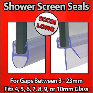 Bath Shower Screen Door Enclosure Seal Strips 4   6mm 8mm 10mm Curved 