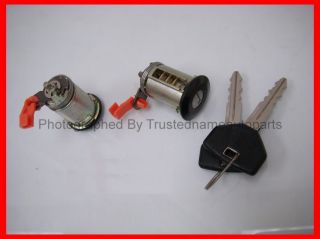 Door Lock Cylinder Tumbler Key Set With Keys   Black Finish (Fits 
