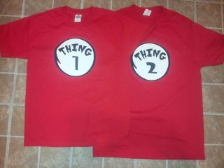 Dr. Seuss   Thing 1 2 3 4 5 T Shirts   Brand New, All Sizes, 100% 