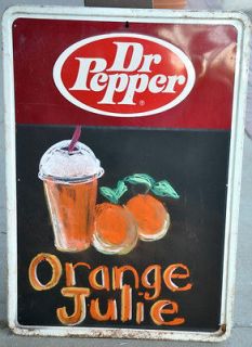 Vintage Dr Pepper chalkboard black board menu sign