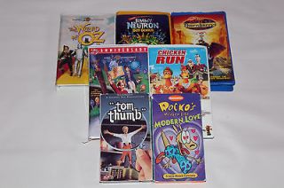 LOT OF 7 NICKELODEON W/B MGM DREAMWORKS VHS MOVIES