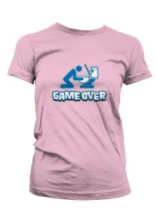 Game Over Toilet Funny Beer Drinking Juniors T Shirt