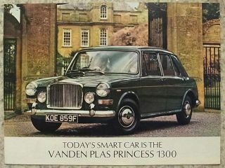 VANDEN PLAS PRINCESS 1300 Car Sales Brochure Sept 1969 #2441F