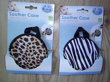   Soother Zip Case Round Purse Pouch Dummy Bag Zebra, Leopard Print