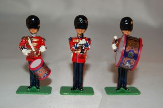   TOY SOLDIERS SCOTS GUARDS BAND SET BASS DRUM, SIDE DRUM & OBOE 5992