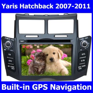 Stereo Car Radio DVD Player GPS Navigation For Toyota Yaris Hatchback 