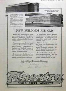 1919 Fenestra Steel Windows changing storage shed AD