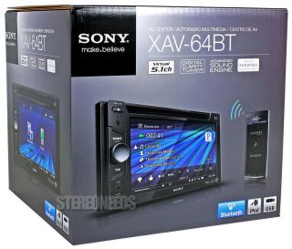 NEW SONY XAV 64BT CAR 2 DIN MONITOR DVD/CD/iPOD PLAYER BLUETOOTH 