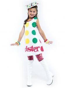 Child Classic Twister Board Game Halloween Costume Fancy Dress Up PMG