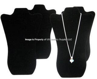 12 Pieces Tall Black Necklace Pendant Chain Jewelry Displays Easels