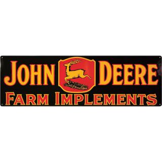 John Deere Horizontal Metal Advertising Sign   Run With It