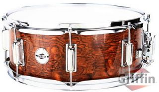 Griffin Snare Drum 14x5.5 Dark Wood Shell Percussion Poplar
