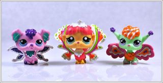 Lot 3 Littlest Pet Shop RARE Girl Child Collection Figure Toy Loose 
