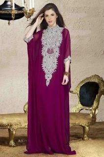 DUBAI VERY FANCY KAFTANS/abaya/jalabiya Ladies Maxi Dress Khaleej(blue 