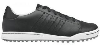 2011 Adidas Adicross Spikeless Mens Golf Shoes Blk/Blk/Wht $90 #816458