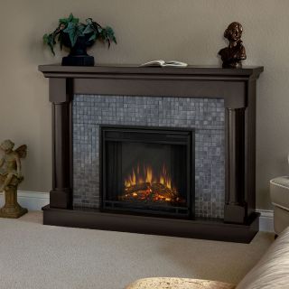 Real Flame Electric Fireplace   Bennett Dark Walnut