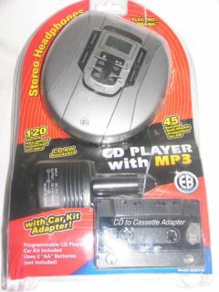 ELECTRO BRAND PORTABLE CD PLAYER W/ CAR KIT AND 