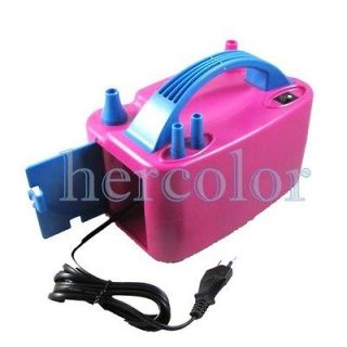 Electric Balloon Inflator Pump Two Nozzle High Power Color Air Blower 