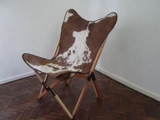 COWHIDE TRIPOLINA CHAIR FOLDABLE BUTTERFLY