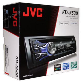 NEW JVC KD R530 IN DASH STEREO CAR CD PLAYER W RADIO HEAD UNIT AUX 