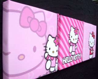 DEEP EDGE BOX CANVAS PICTURES HELLO KITTY PINK NEW 6 mini