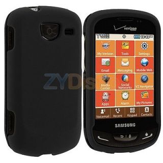 Black Hard Snap On Skin Case Cover for Samsung Brightside U380 Phone