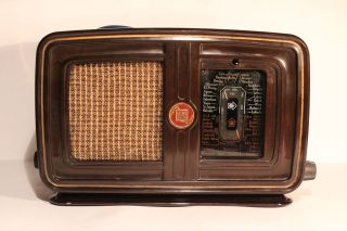 ANTIQUE RARE GERMANY TUBE BAKELITE RADIO LOWE OPTA612GW FROM 1940s 