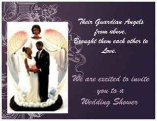 20 African American WEDDING BRIDAL SHOWER Invitations Cards Post 