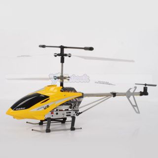   Remote Control RC 3CH Mid Metal Helicopter w/GYRO Yellow Electric U6