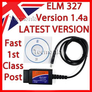 ELM327 OBD2 1.4 USB Car Diagnostic Code Reader Scanner