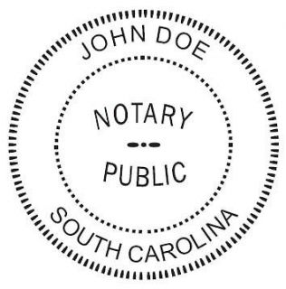For SOUTH CAROLINA NEW Round Self Inking NOTARY SEAL RUBBER STAMP